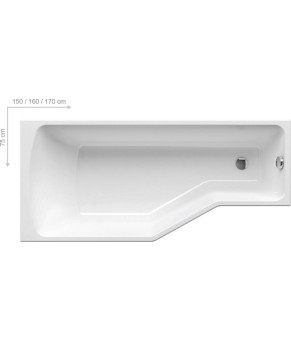 Акриловая ванна Ravak BeHappy 160 x 75 L C13100000