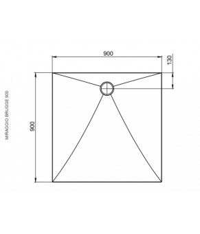 Душевой поддон Miraggio BRUGGE 900 GRAY из кварцевого песка 0000456
