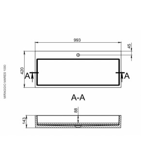 Умывальник Miraggio MARES 1000 MIRASOFT 0001102