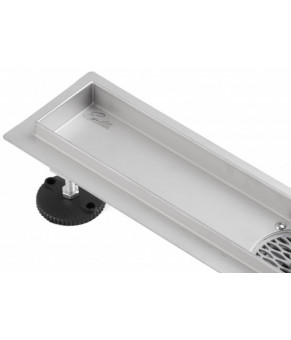 Трап для душа Epelli Giorno Verto Nero 360, 90 см, из нержавеющей стали, с комбинированным затвором (90090)