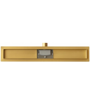 Трап для душа Epelli Grande D`oro 60 см, из нержавеющей стали, золотой, с комбинированным затвором (D1060)
