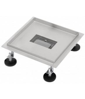 Трап для душа под плитку Epelli Quattro 2 in 1, 20*20 см, из нержавеющей стали с комбинированным затвором