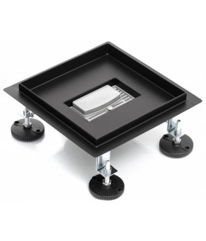 Трап для душа под плитку Epelli Quattro Nero 2 in 1, из нержавеющей стали с комбинированным затвором 200*200 мм