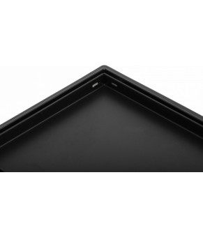 Трап для душа под плитку Epelli Quattro Nero 2 in 1, из нержавеющей стали с комбинированным затвором 200*200 мм