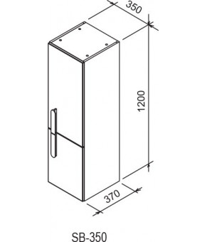 Боковой пенал Ravak Chrome SB 350 X000000543