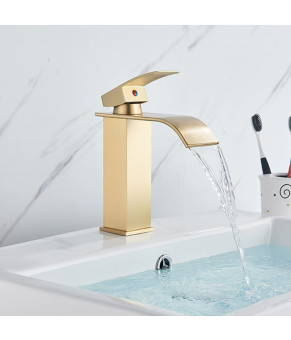 Смеситель для умывальника Calani Lotus L. gold (CAL-B0031)