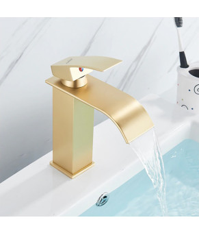 Смеситель для умывальника Calani Lotus L. gold (CAL-B0031)