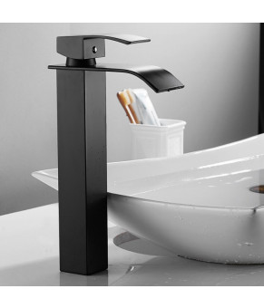 Смеситель для умывальника Calani Lotus высокий, black (CAL-B0001)