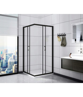 Душевая кабина Calani Vito 80x100 black безопасное стекло прозрачное (CAL-K6004)