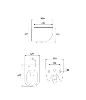 Унитаз Calani Loyd slim подвесной rimless, сиденье медленнопадающее (CAL-C0002)
