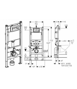 Унитаз Calani Clif подвесной (CAL-C0003) +  инсталляция Geberit Duofix (CAL-C0003+458.126.00.1)