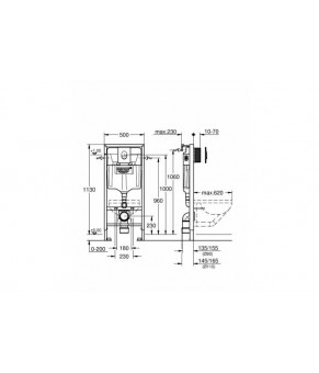 Унитаз Calani Clif подвесной(CAL-C0003) + инсталляция Grohe Rapid SL (38721001)