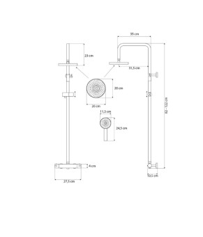 Душевой комплект Calani Dayton chrom (CAL-P0010)