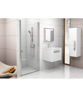 Душевые двери Ravak Chrome CSD1-90 Белый Transparent 0QV70100Z1