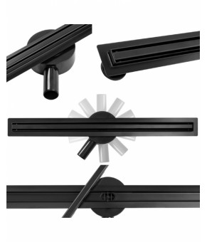 Трап Calani Eco360 700 мм, slim black (CAL-G0026)