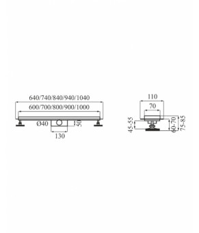 Трап Calani Grecos360 700 мм, chrom (CAL-G0038)