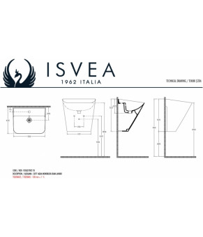 Умывальник Isvea Sott'Aqua S&S 50x42x51,5 white подвесной (10SQ37002SV)