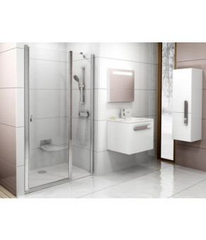 Душевые двери Ravak Chrome CSD2-110 Белый Transparent 0QVDC100Z1