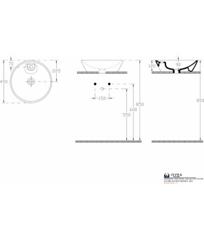 Умывальник Isvea SistemaY Soft 45x45 white (10SY65045SV)