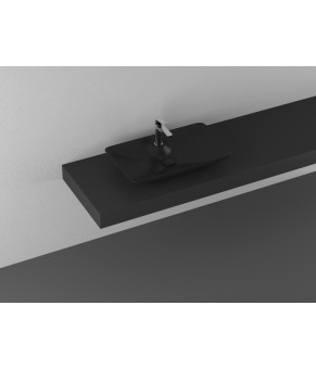 Умывальник Isvea SistemaY Clear 64,4x39,5 matte black (10SY50065SV-2N)