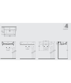 Умывальник Isvea SistemaZ Frame 60x42 ivory matt (10SF50060SV-2K)