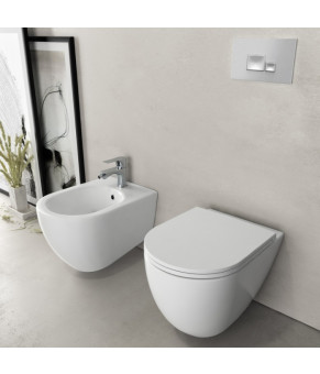 Унитаз Isvea Infinity без ободка, подвесной, белый (10NF02001)