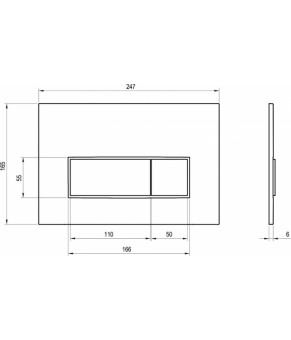 Кнопка управления Ravak Uni Slim X01744