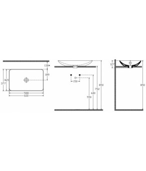 Умывальник Isvea SistemaY Clear 60x37,7 (10SY50060 Mint)