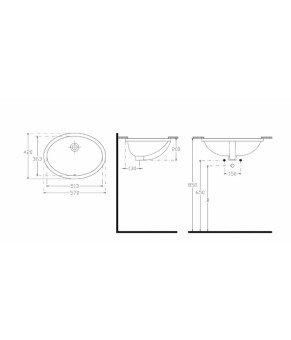 Умывальник Isvea Soluzione 57x38,2 white (10AC77057SV)