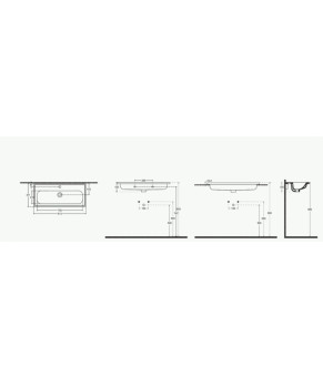 Умывальник Isvea Absolute 81x37 white (10KF50081SV)