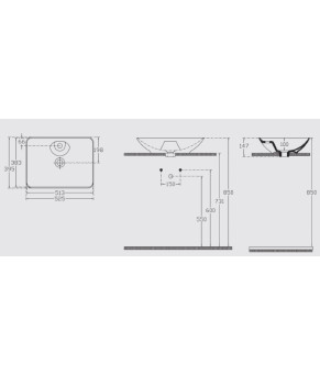 Умывальник Isvea SistemaY Clear 52,5x39,5 white (10SY50052SV)