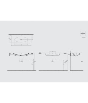 Умывальник Isvea SistemaX Clear 121x50,5 white (10SX50121SV)