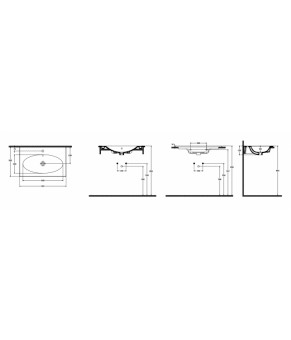 Умывальник Isvea SistemaX Clear 80x50,5 white (10SX50080SV)