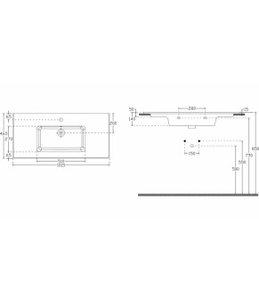 Умывальник Isvea SistemaT 101,5x46,5 white (10SL50101SV)