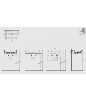 Умывальник Isvea SistemaZ Frame 50x42 white (10SF50051SV)