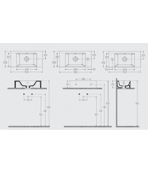 Умывальник Isvea SistemaZ Frame white (10SF50050SV)