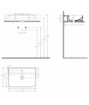 Умывальник Isvea SistemaU white (10PL53055SV)