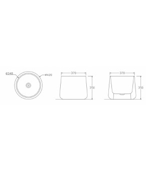 Умывальник Isvea Allegro 45x45 white (10AL75042 White)