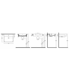Умывальник Isvea Sott'aqua 59x49 white (10SQ51058)