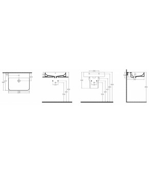 Умывальник Isvea Sott'aqua 60,5x50 white (10SQ51061)
