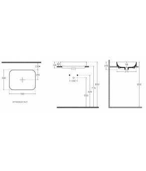 Умывальник Isvea Sott'aqua 50x38 white (10SQ51050)