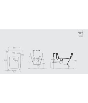 Биде Isvea Palazzio white подвесное (10PZ41003SV)