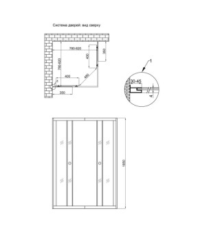 Набор Lidz душевая кабина Wiezak SC80x80.SAT.LOW.L, стекло Linie 4 мм + поддон Mazur