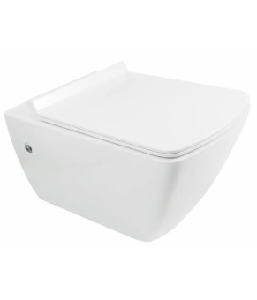 Унитаз Isvea Purita cleanWash без ободка, подвесной,сиденье, инстал Geberit Duofix (10PL02007+ 40S40200I+458.126.00.1)