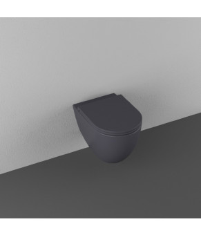 Унитаз Isvea Infinity без ободка, подвесной anthracite + инстал. Grohe Rapid SL (10NF02002C-Ant+ 40KF0522I-S+38840000K)