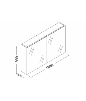 Зеркало Isvea Mirror 100x13,5x60 (22OR2000100I)