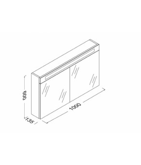 Зеркало Isvea Mirror 100x13,5x60 (22OR2010100I)