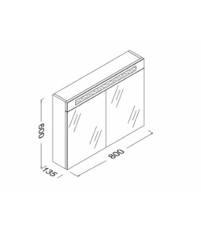 Зеркало Isvea Mirror 80x13,5x60 (22OR2010080I)