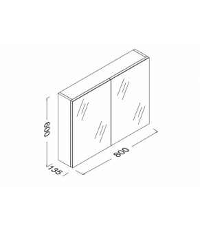 Зеркало Isvea Mirror 80x13,5x60 (22OR2000080I)