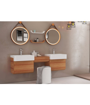 Зеркало Isvea Marino 55x71,5x5 wood veneered teak (23SQ4003055I)